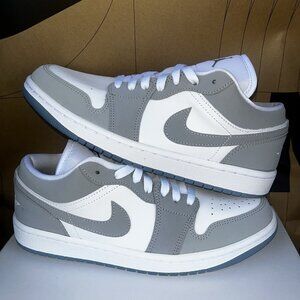 NEW Nike Air Jordan 1 Low 'White Wolf Grey' DC0774-105 Women Size 8